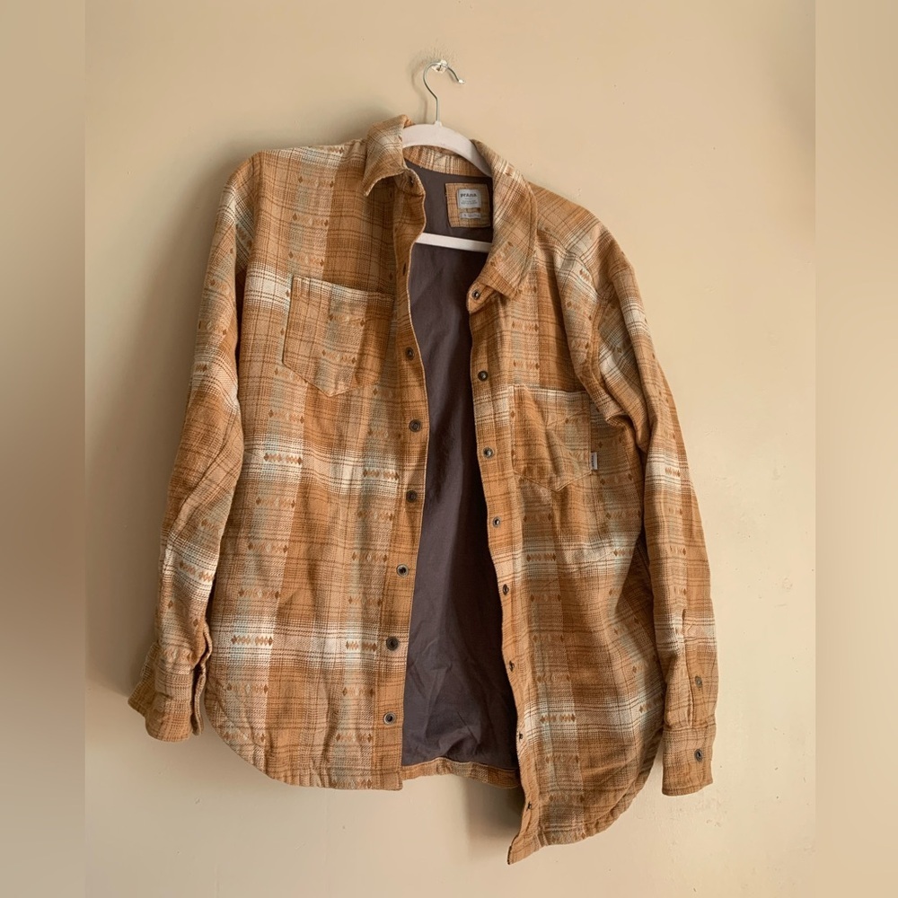 Prana Womens Top Button Down Lightweight Jacket Yellow Size Small Casual Shirt - Picture 1 of 4